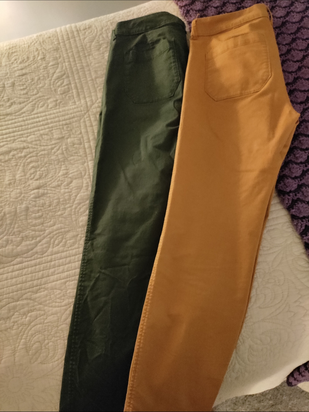 Old Navy Pixie Pants in Mustard and Olive - Picture 2 of 6